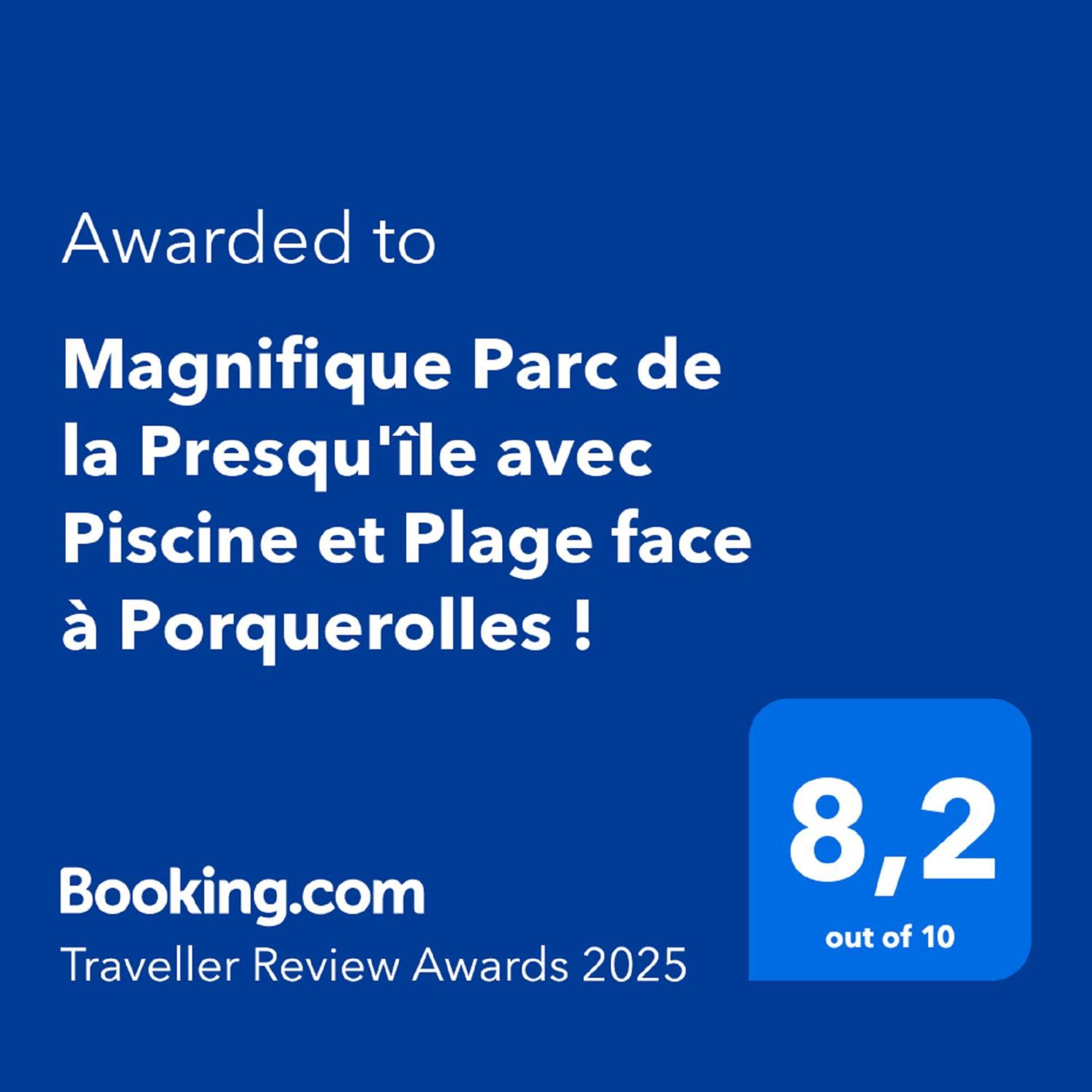 Magnifique Parc De La Presqu'Ile Avec Piscine Et Plage Face A Porquerolles ! Hyères Buitenkant foto